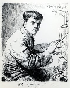 Retrato de Jules Bastien-Lepage, 1879 de Leopold Flameng